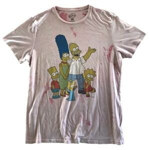 The Simpsons Pink Tie Dye Graphic T-Shirt XL